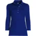 Women's 3/4 Sleeve Supima Cotton Polo Shirt, Front