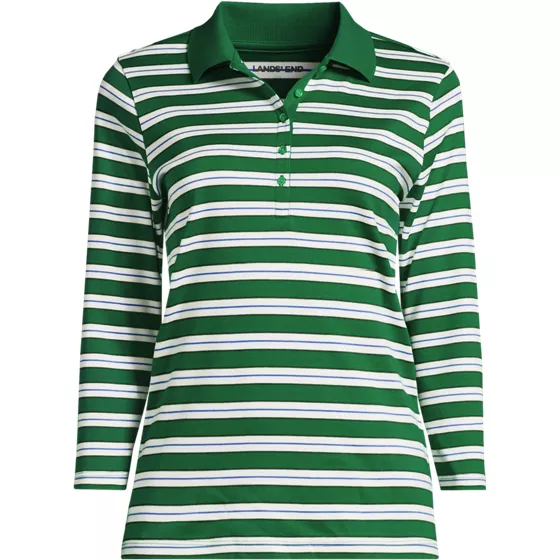 Women's 3/4 Sleeve Supima Cotton Polo Shirt - primary