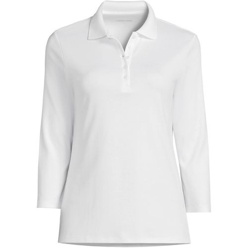 Women's Supima Cotton 3/4 Sleeve Polo Shirt