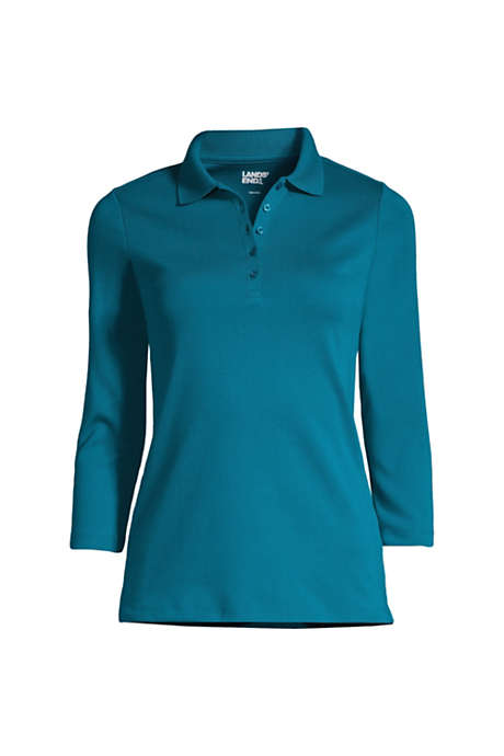 Women's Supima Cotton 3/4 Sleeve Polo Shirt