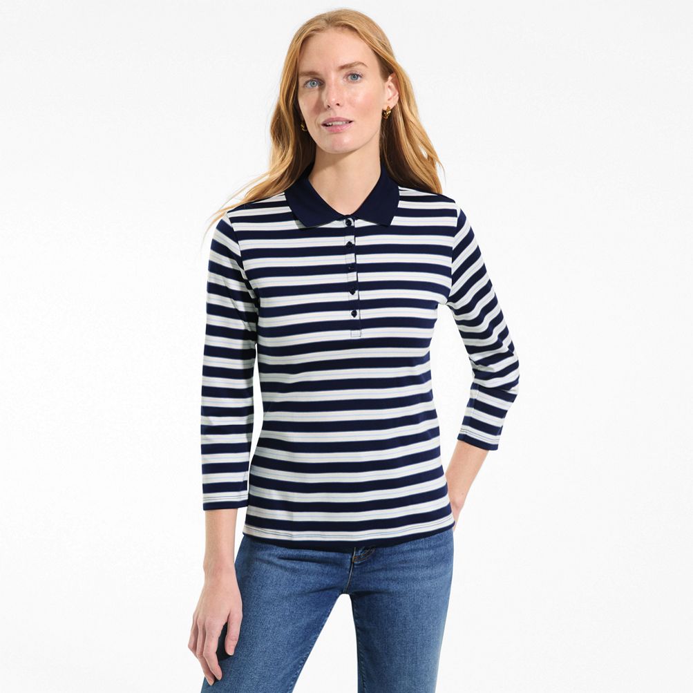 トップス COOTIE Supima Border Oversized L/S Polo COOTIE PRODUCTIONS / Supima Border Oversized L/S Polo -Black-