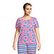 Women's Plus Size Lounge Short Sleeve Crewneck Pajama T-shirt, Front