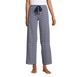 Women's Lounge Mid Rise Wide Leg Crop Pajama Pants, Front