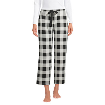 Weite Jersey Pyjama-Hose in 7/8-Länge für Damen image number 0