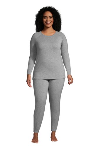 Thermal-Knit Plus-Size Pajama Leggings