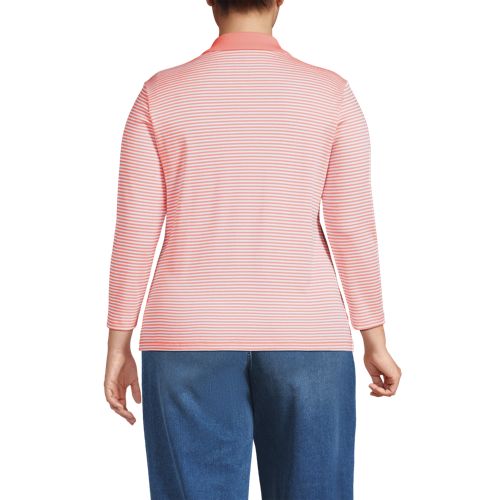 Sunset Coral Pink Micro Stripe