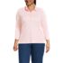 Women's Plus Size Supima Cotton 3/4 Sleeve Polo Shirt, Front