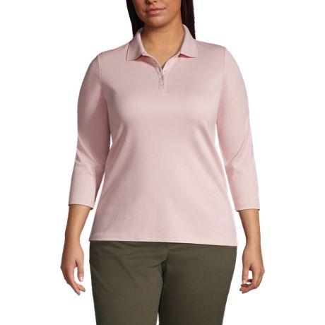 Ladies Polo T Shirt Jersey Cotton Unisex Loose Fit Plus Size 12 to 26 