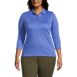 Women's Plus Size Supima Cotton 3/4 Sleeve Polo Shirt, Front