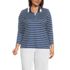 Women's Plus Size Supima Cotton 3/4 Sleeve Polo Shirt, Front