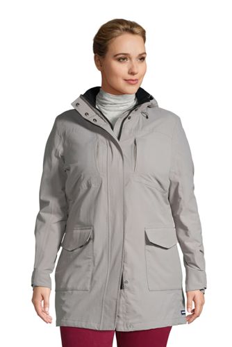 lands end plus size rain jacket