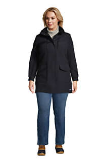 Women's Plus Size Squall Waterproof Raincoat with Hood, Front