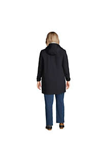Women's Plus Size Squall Waterproof Raincoat with Hood, Back