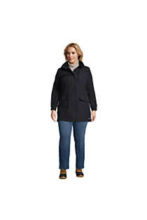 Women's Plus Size Squall Waterproof Raincoat with Hood, Front