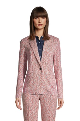 Blazer Sport Knit Jacquard Femme Stature Standard Lands End