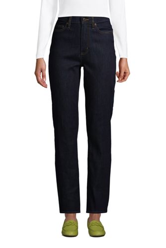 Lands end women's hot sale jeans straight leg