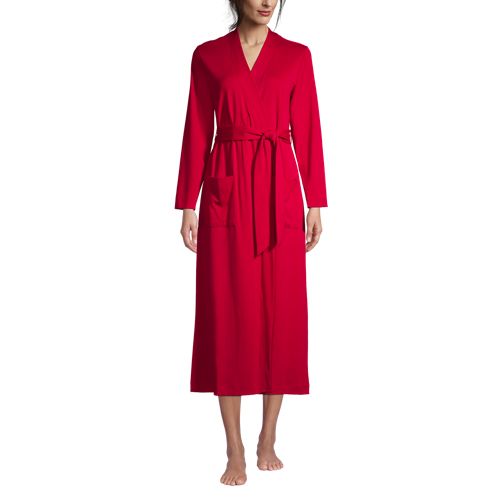 Women's Petite Supima Dressing Gown | Lands' End