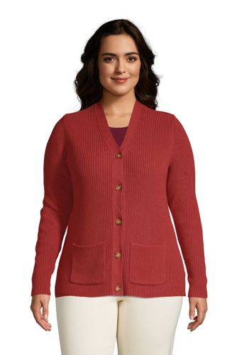 women's plus size red cardigan sweater