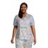 Women's Plus Size Short Sleeve Cotton Poplin Pajama Shirt, Front