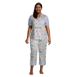 Women's Plus Size Short Sleeve Cotton Poplin Pajama Shirt, alternative image