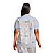 Women's Plus Size Short Sleeve Cotton Poplin Pajama Shirt, Back
