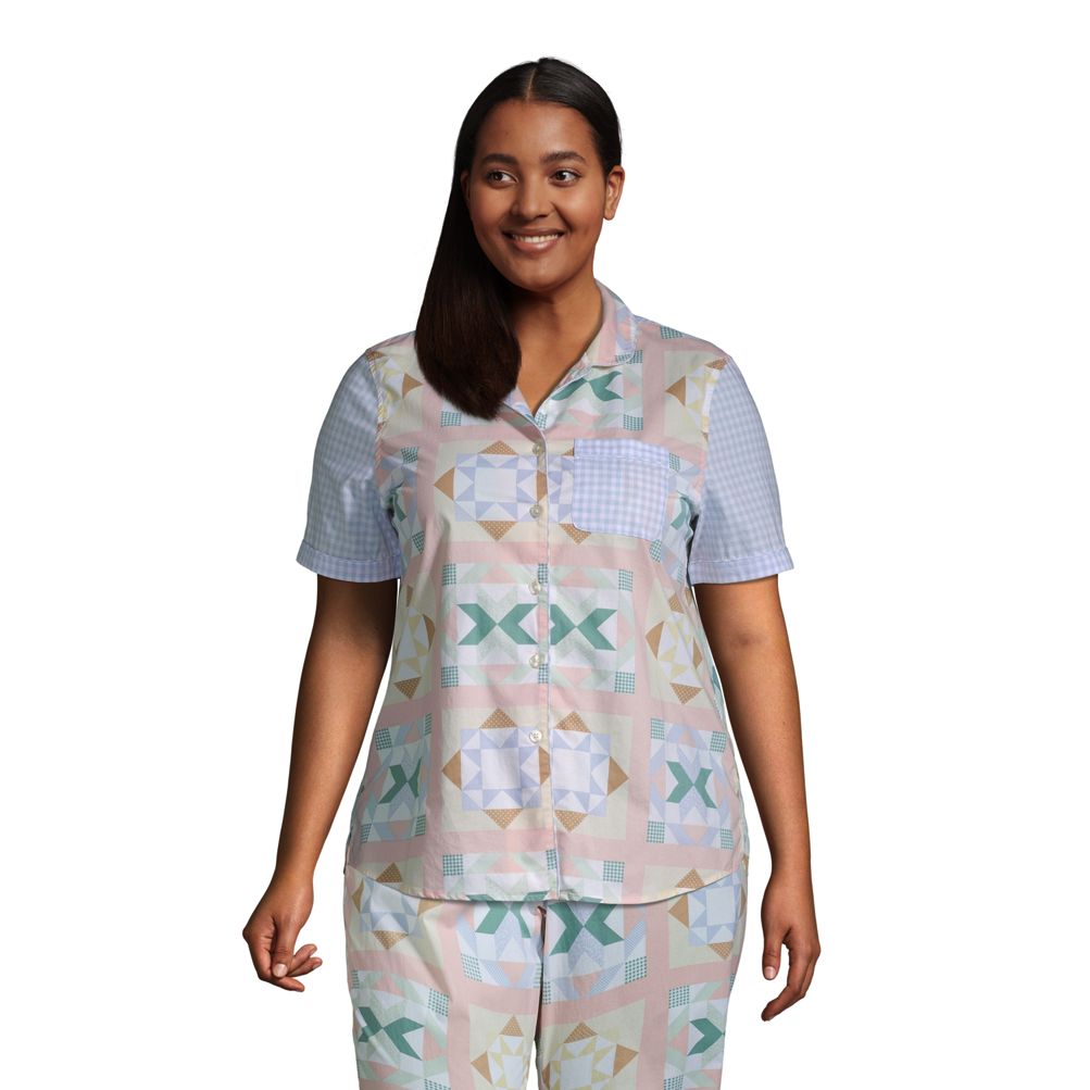 S-5XL] Women's summer pajamas plus size ladies short-sleeved