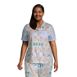 Women's Plus Size Short Sleeve Cotton Poplin Pajama Shirt, Front