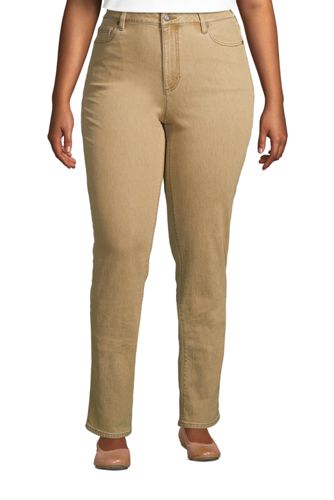 plus size straight leg colored jeans