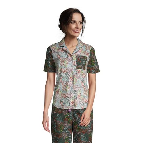 Brushed Cotton Jersey Crossword Puzzle Pajamas for Men Or Women 