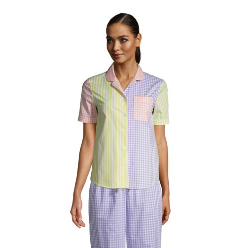 Popelin-Pyjamahemd für Damen in Plus-Größe