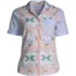 Women's Short Sleeve Cotton Poplin Pajama Shirt, Front