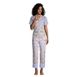 Women's Short Sleeve Cotton Poplin Pajama Shirt, alternative image