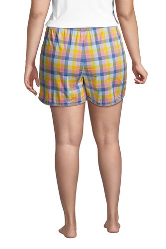 Women's Plus Size 4 Flannel Pajama Shorts