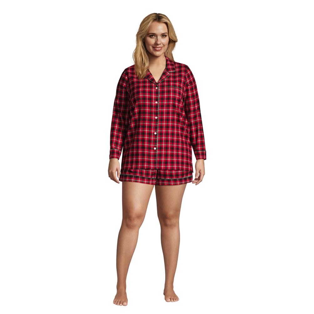 Women's Plus Size 4 Flannel Pajama Shorts