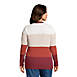 Women's Plus Size Cotton Drifter Cardigan Colorblock Sweater, Back