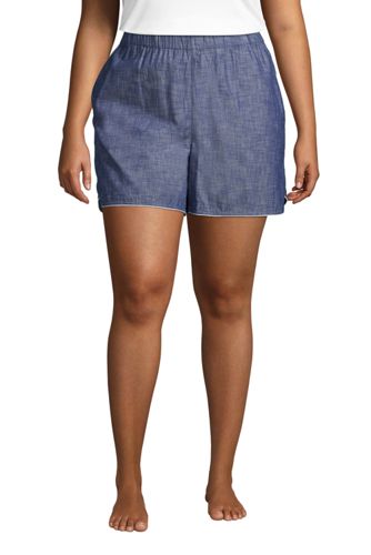 plus size cotton sleep shorts