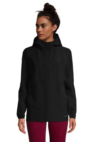 petite hooded rain jacket