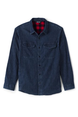 lands end mens denim shirt