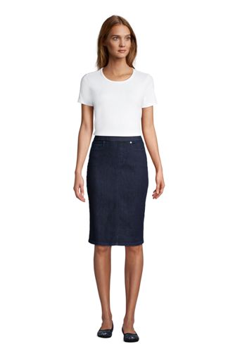 petite denim pencil skirt