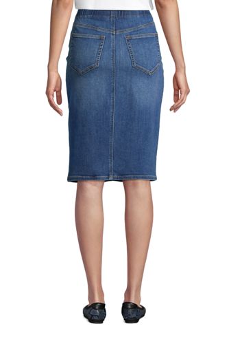 petite denim pencil skirt