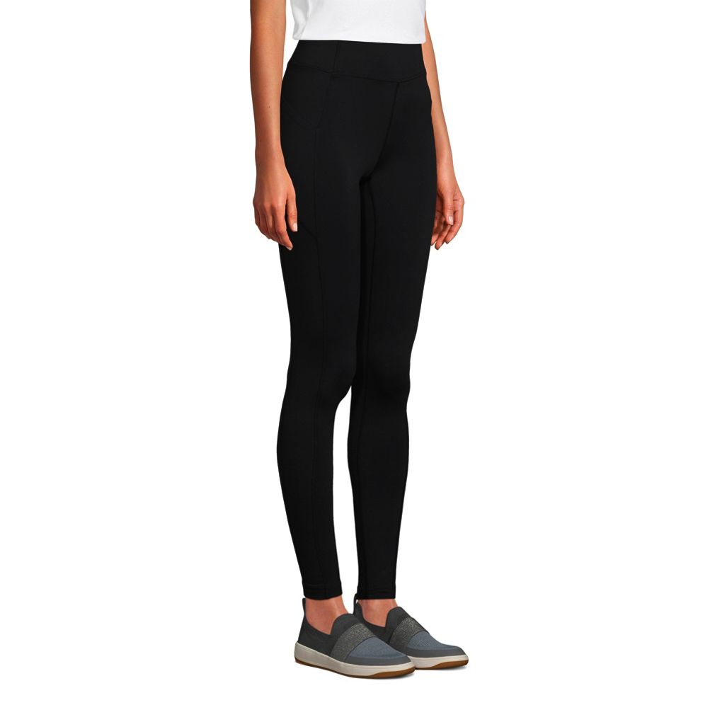 Lands' End Women's Petite Active Crop Yoga Pants - Medium - Black : Target