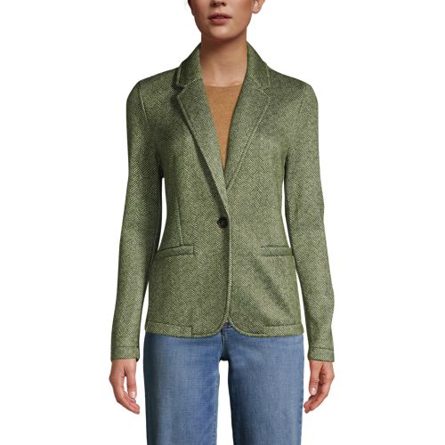 Women's Petite Sweater Fleece Blazer Jacket