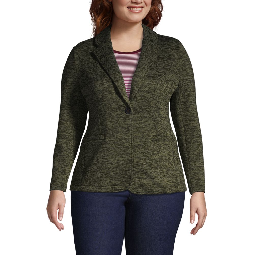 Women's Plus Size Sweater Fleece Blazer Jacket - The Blazer