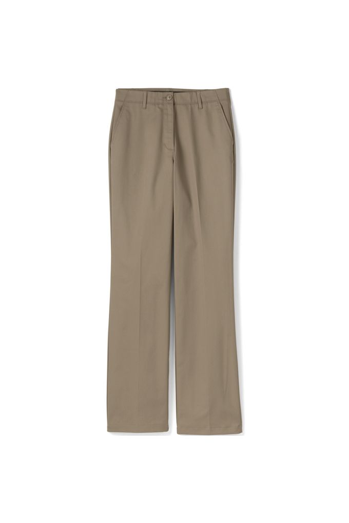 Lands' End Women's Petite Straight Leg Chino Pants In Tan