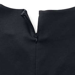 Women's Ponte 3/4 Sleeve Split Neck Shift Dress, alternative image