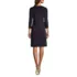Women's Ponte 3/4 Sleeve Split Neck Shift Dress, Back