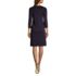 Women's Ponte 3/4 Sleeve Split Neck Shift Dress, Back