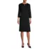 Women's Ponte 3/4 Sleeve Split Neck Shift Dress, Front