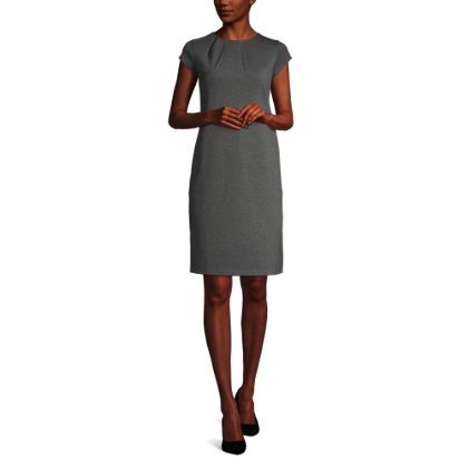 Women's Short Sleeve Ponte Dress - image 1