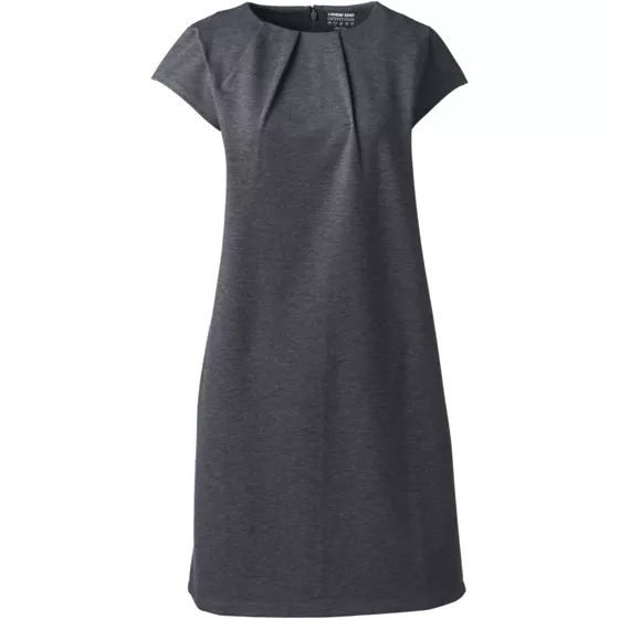 Women's Short Sleeve Ponte Dress - primary